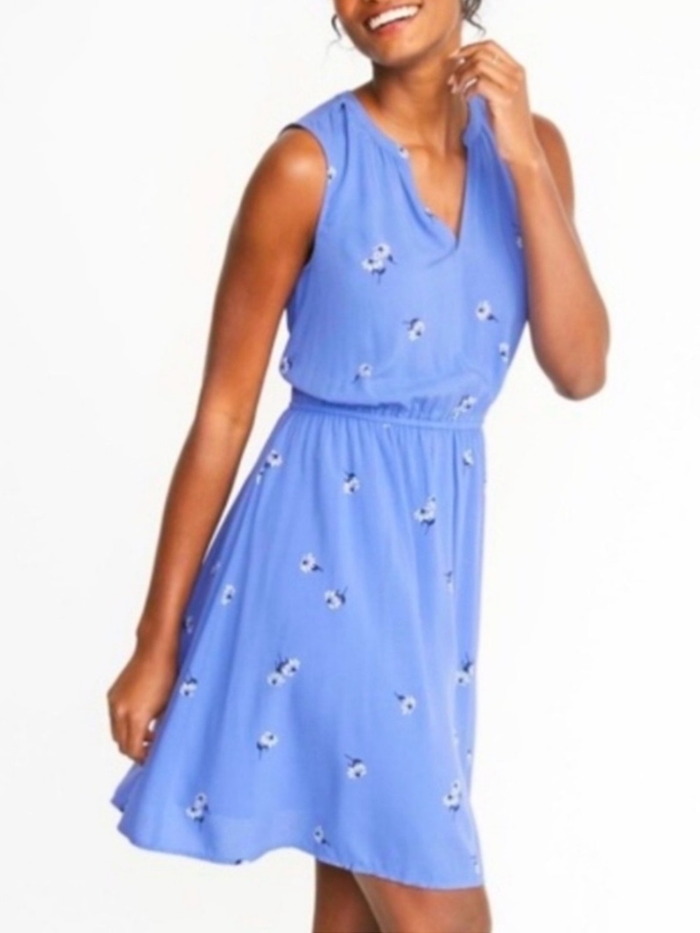 Old Navy Periwinkle Floral Sleeveless Mini Dress